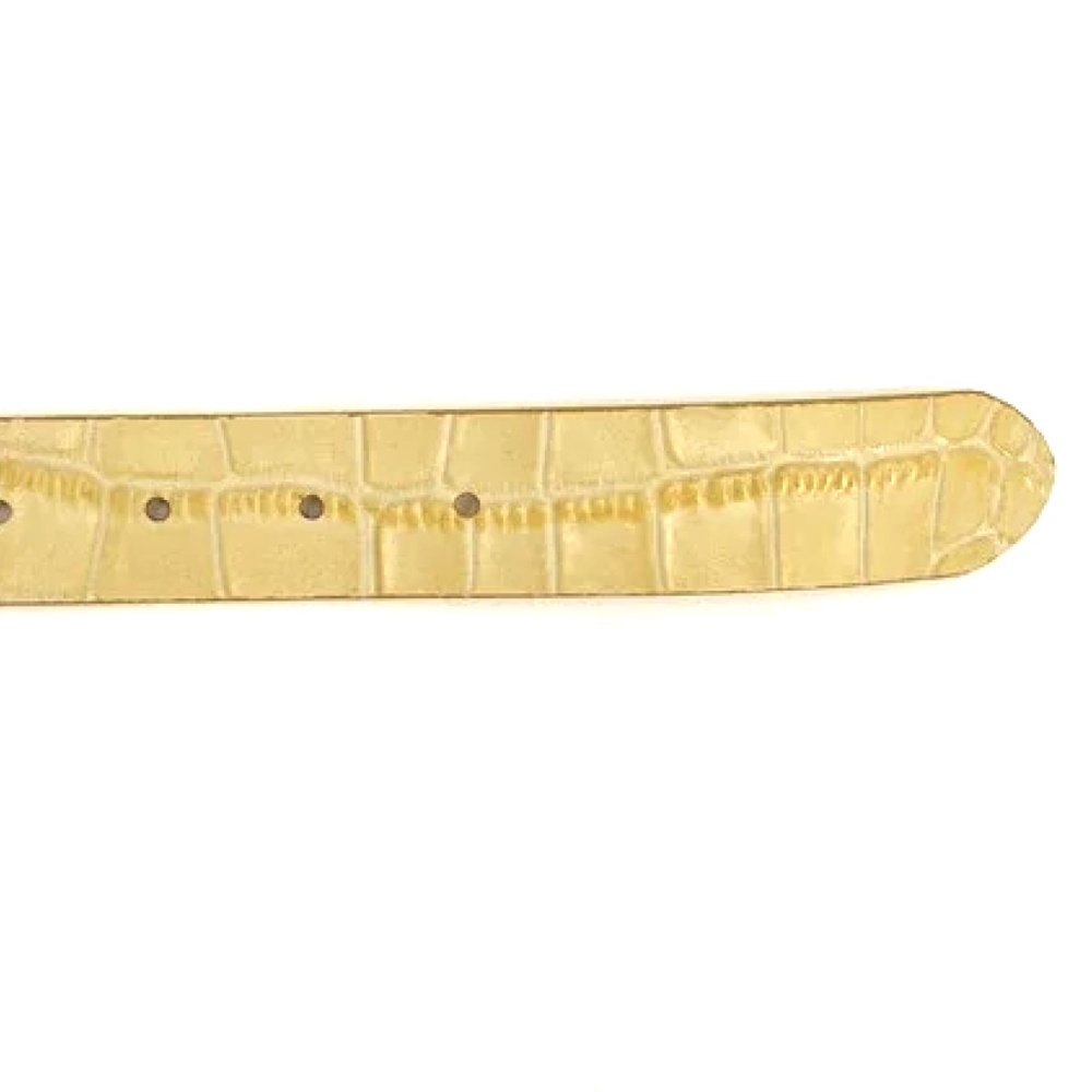 Alligator Embossed Leather Trouser Belt - Brand New - NEVER WORN - Marigold - Picture 3 of 4